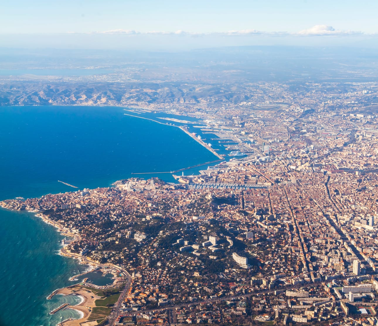 Vue aérienne de Marseille